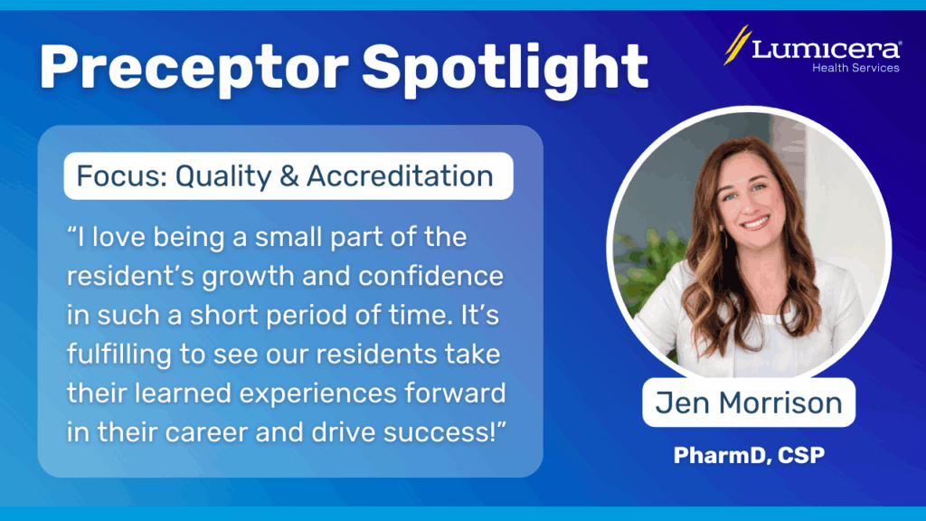 Jen Morrison Preceptor Spotlight Quote