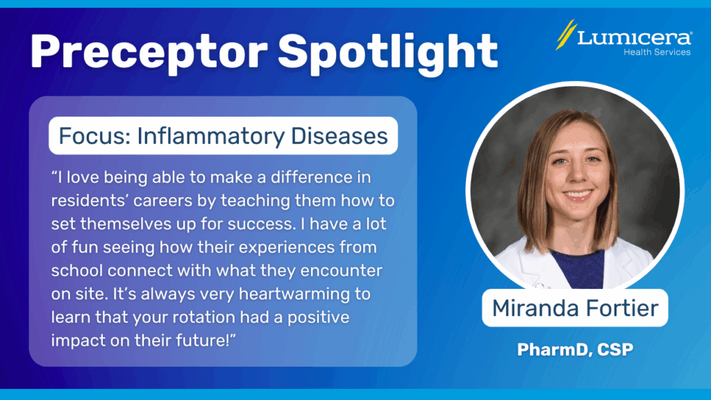 Miranda Fortier Preceptor Spotlight Quote