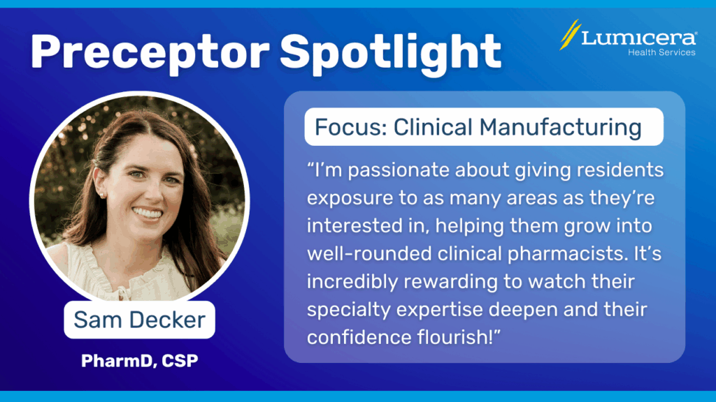 Sam Decker Preceptor Spotlight Quote